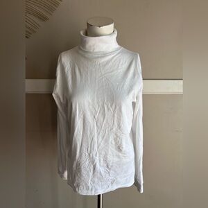 French Toast White Turtleneck Long Sleeve Top
